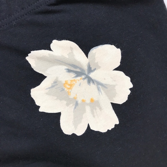 Black Legging With Cream Floral Print XXL Old Navy Cotton Spandex Full Length - Picture 9 of 11